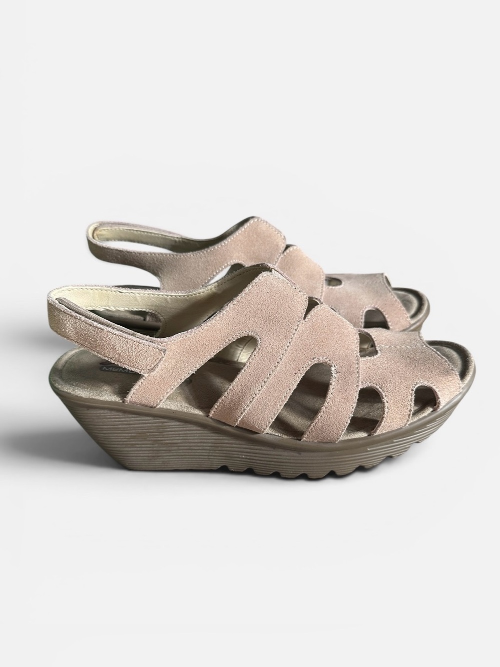 Skechers Parallel Stylin Wedge Sandals Memory Foam‎ Womens Size 8
